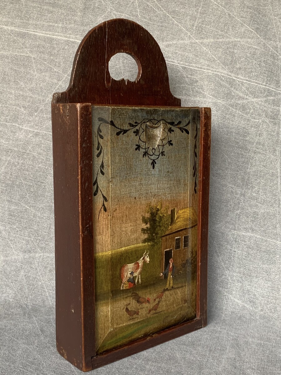 EIKEN SCHOOLTAS VROEG 19E EEUWS H 46CM B 23CM D 7.5CM