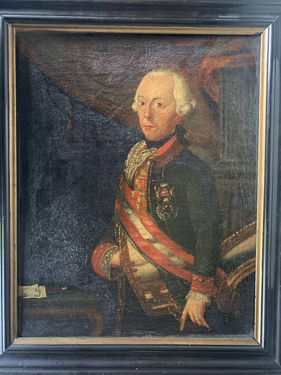 SCHILDERIJ JOSEPH II VAN OOSTENRIJK CA 1760 OA HEERSER OVER DE ZUIDELIJKE NEDERLANDEN EN BROER VAN MARIE ANTOINETTE