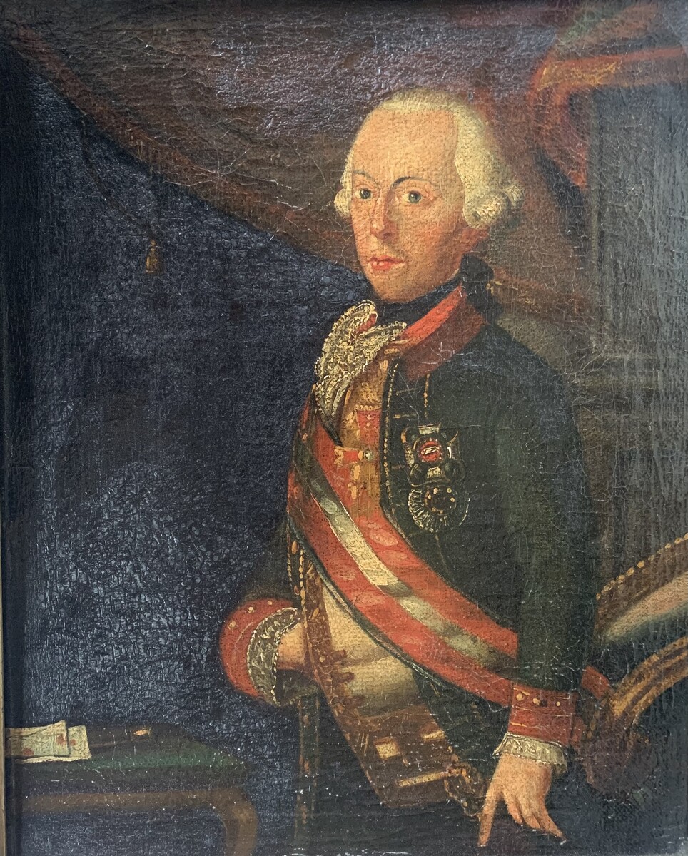 SCHILDERIJ JOSEPH II VAN OOSTENRIJK CA 1760 OA HEERSER OVER DE ZUIDELIJKE NEDERLANDEN EN BROER VAN MARIE ANTOINETTE